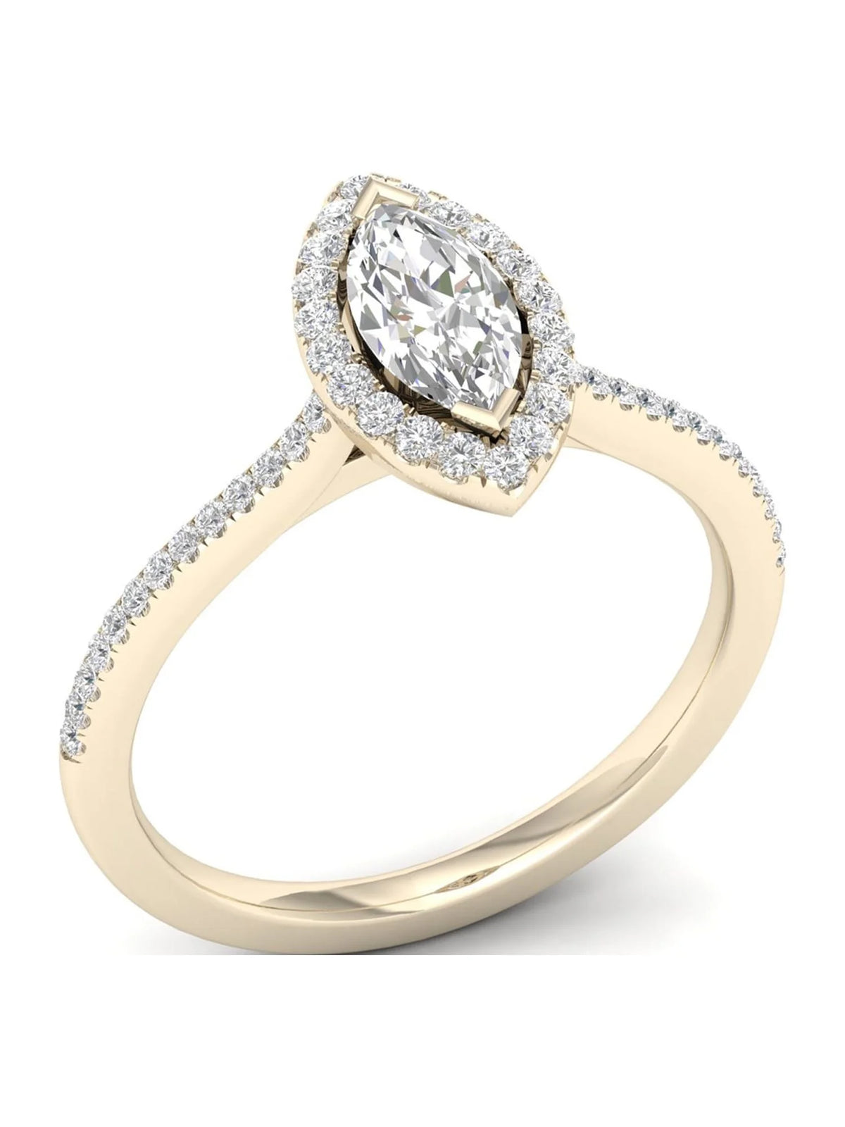 10k Yellow Gold Halo Ring Z39841