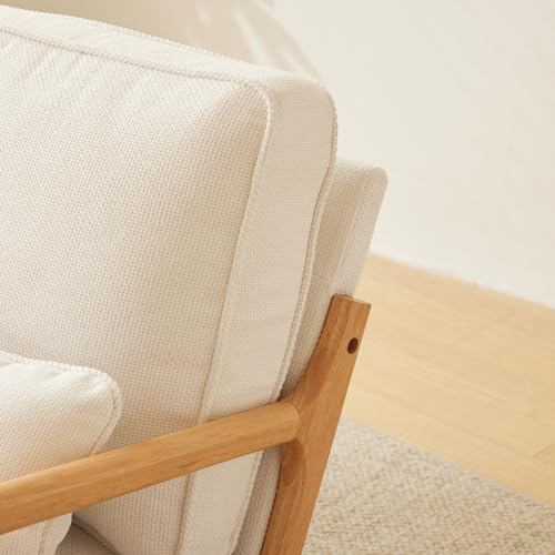 Beige Upholstered Fabric Accent Chairs Set of 2 F44823