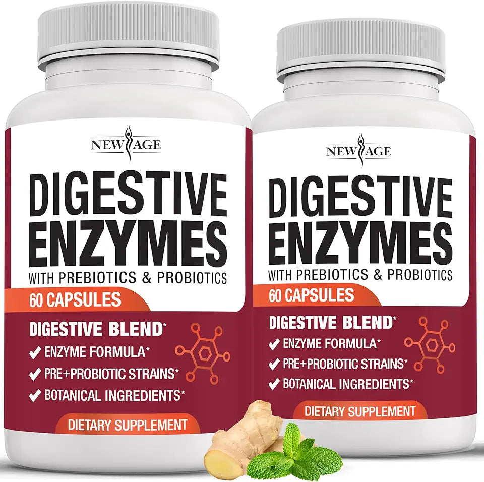 Digestive Enzymes with Prebiotics and Probiotics 120 Count M634605