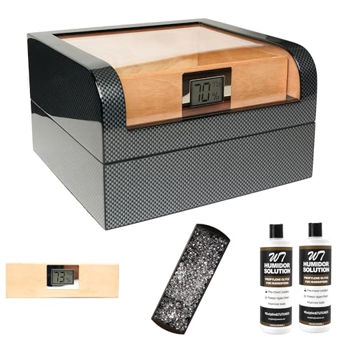 Handcrafted Spanish Cedar Cigar Humidor with Digital Hygrometer O67030