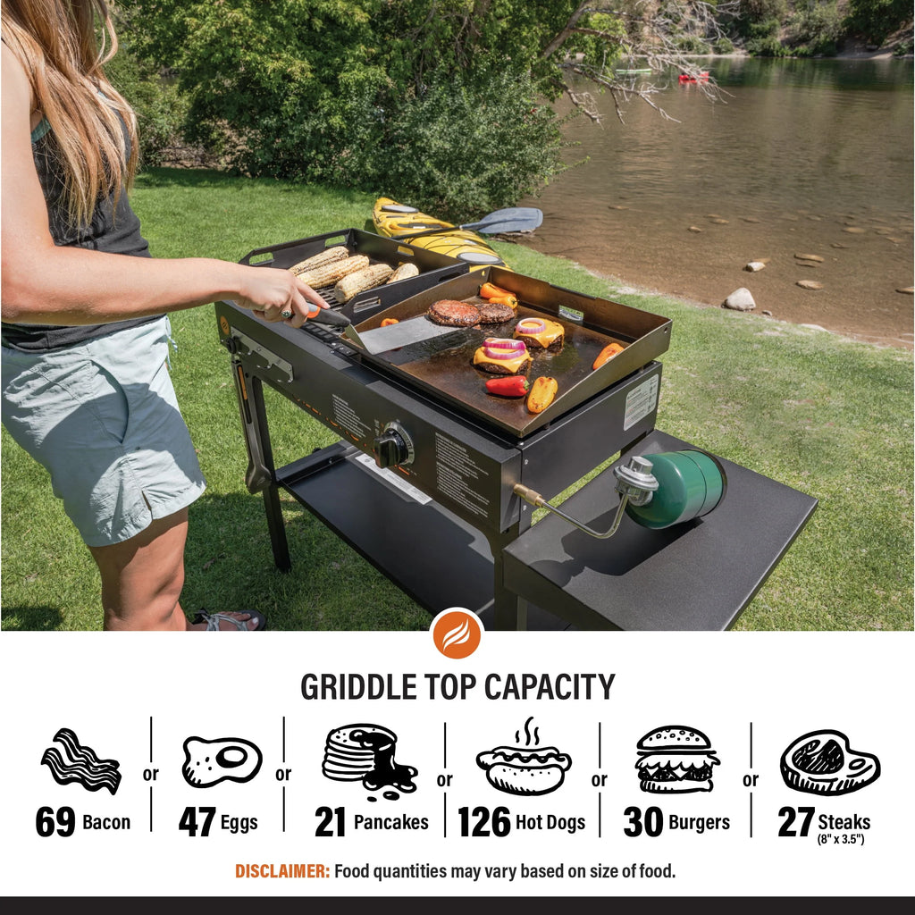 17 Griddle and Charcoal Grill Combo Q184
