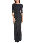Blue Jacquard Gown F42650