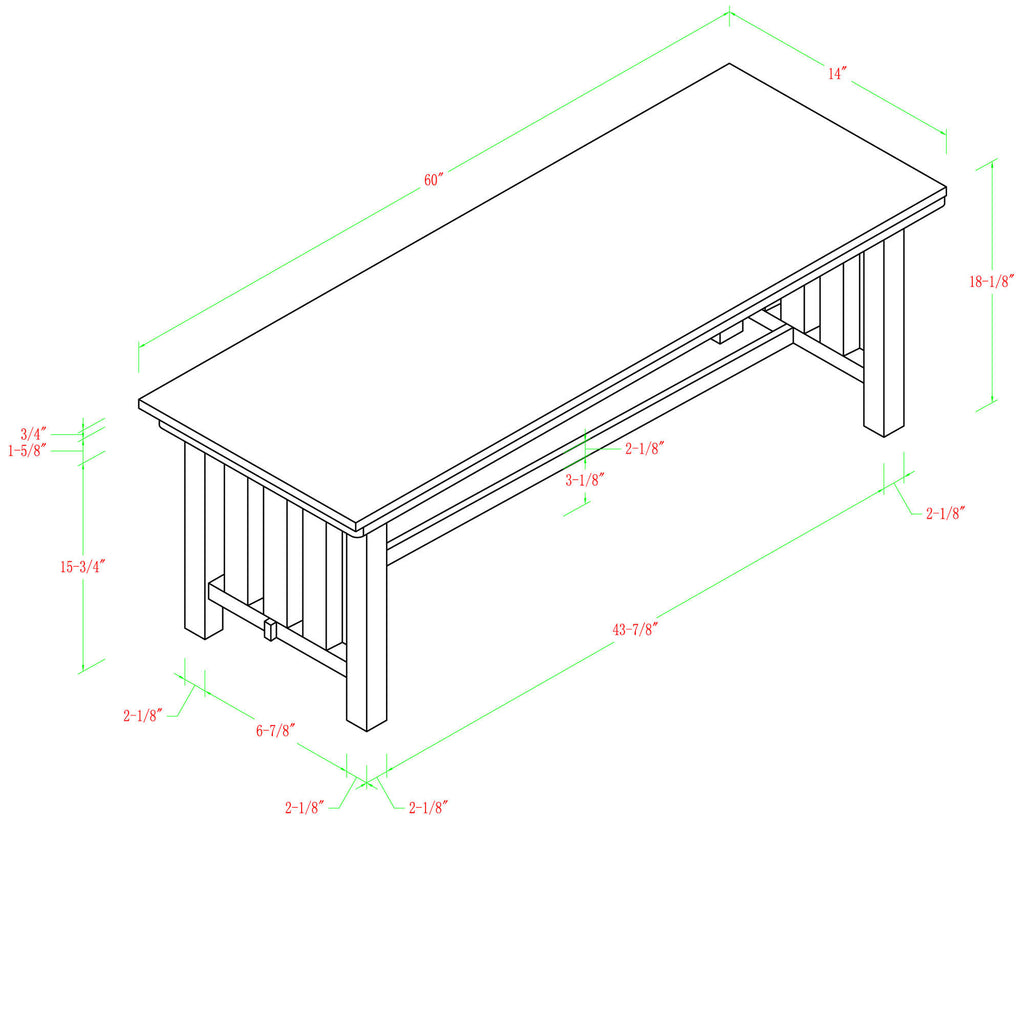 Cappuccino Wood Dining Bench Y76224