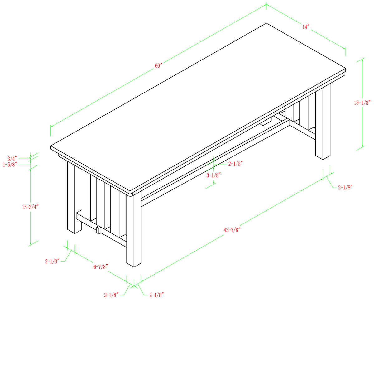 Cappuccino Wood Dining Bench Y76224