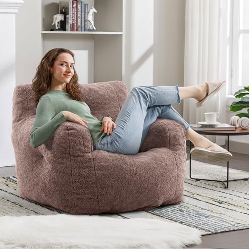 White Tufted Bean Bag Chair M89073