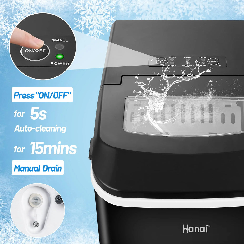 Portable Ice Maker with Ice Scoop and Basket G171