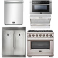 36 Inch Pro Gas Range, Wall Mount Range Hood, Refrigerator, Microwave Drawer, Dishwasher Y3217