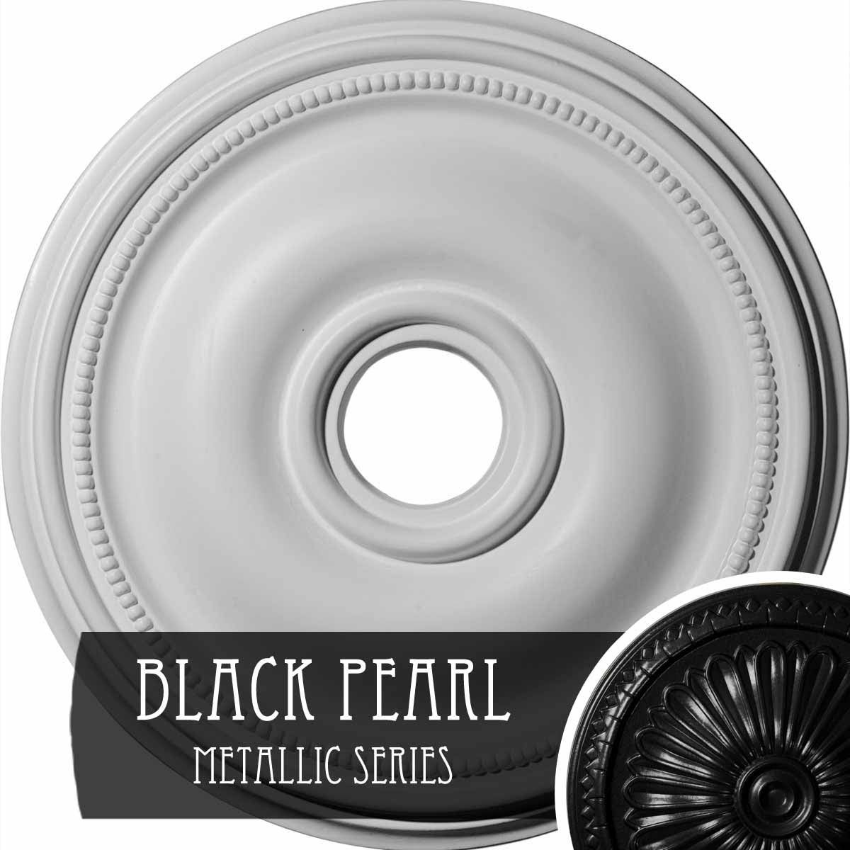 Black Pearl Hand-Painted Ceiling Medallion I63006