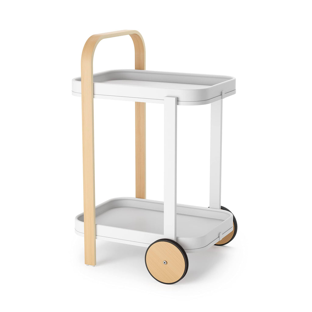 White-Natural Bar & Serving Cart N999
