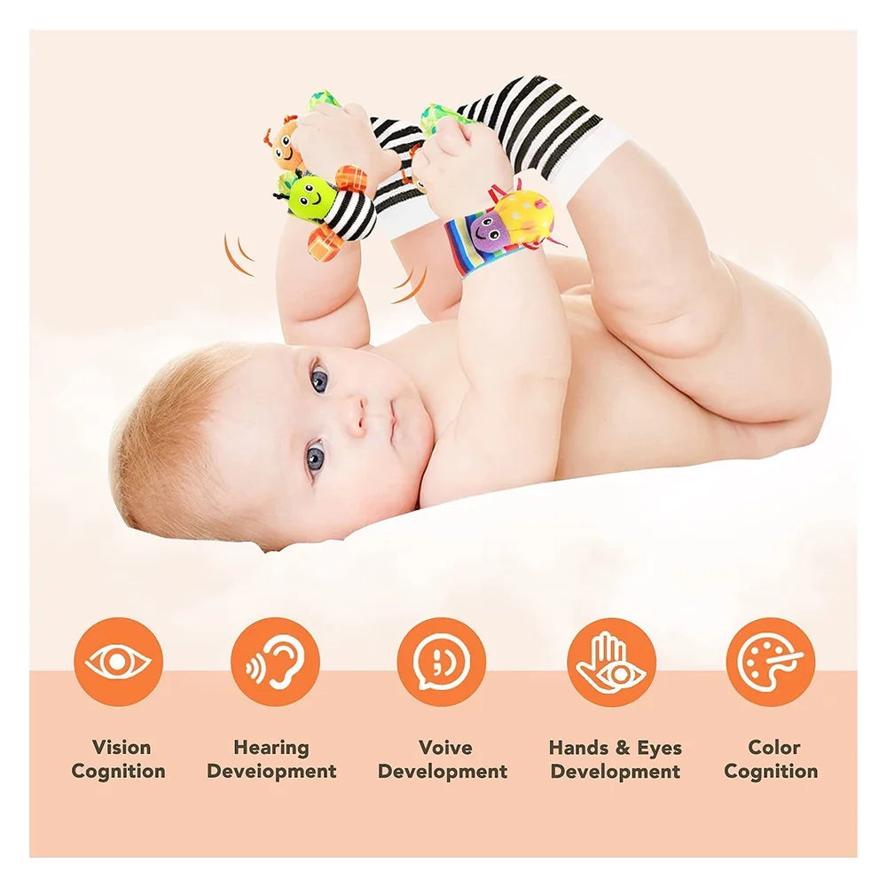 Baby Wrist Rattles and Foot Finders Socks P61318