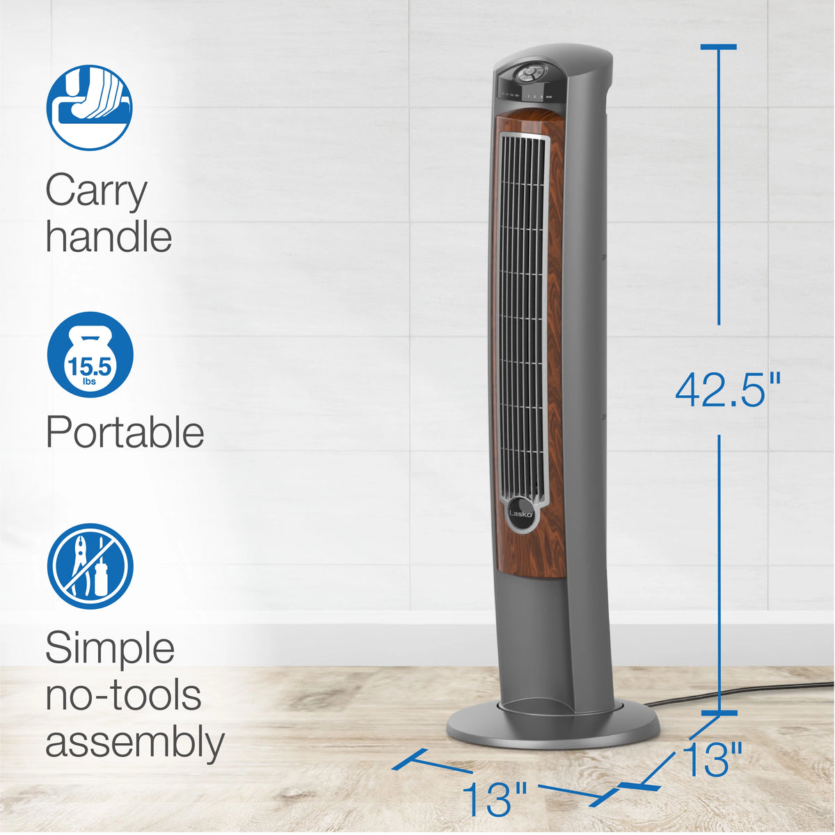 42 Tower Fan with Ionizer, Timer and Remote Y128246