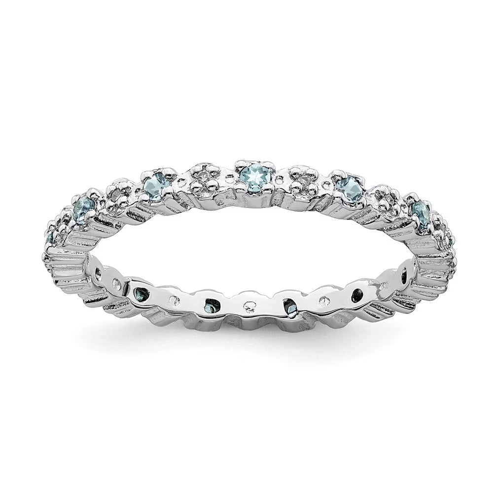 Aquamarine & Diamond Ring S59434