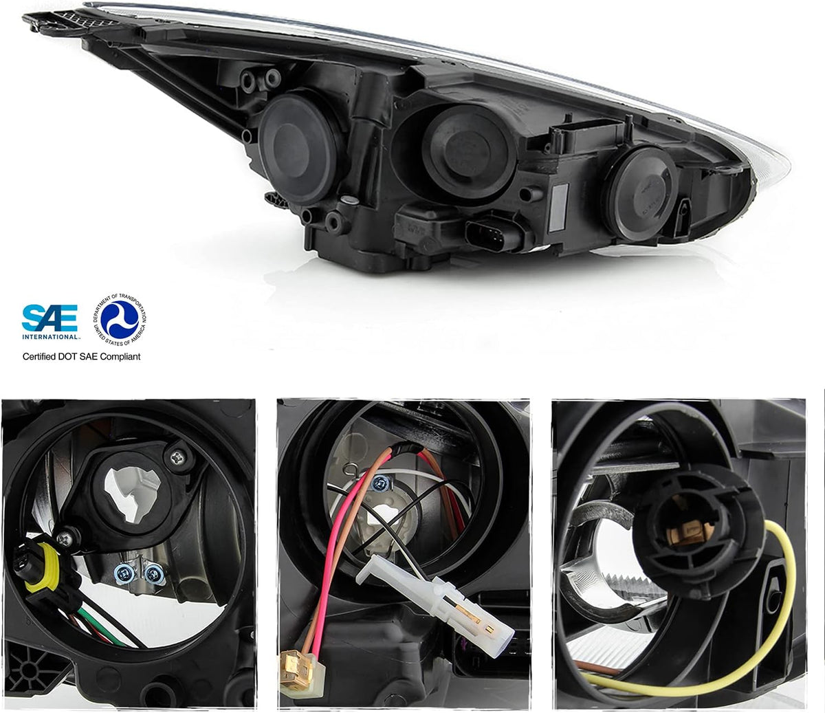 Chrome Bezel Halogen Headlight Driver Left Side V496127