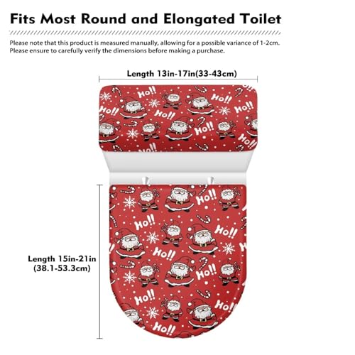 Santa Claus Toilet Lid Tank Cover 2 Pack Set N7741