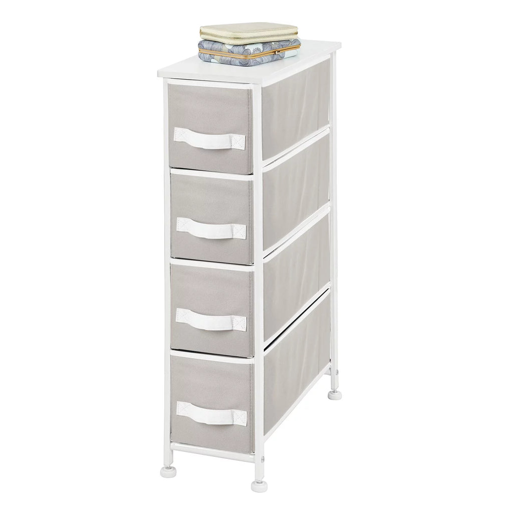 Narrow 4 Fabric Drawers Dresser Z601019