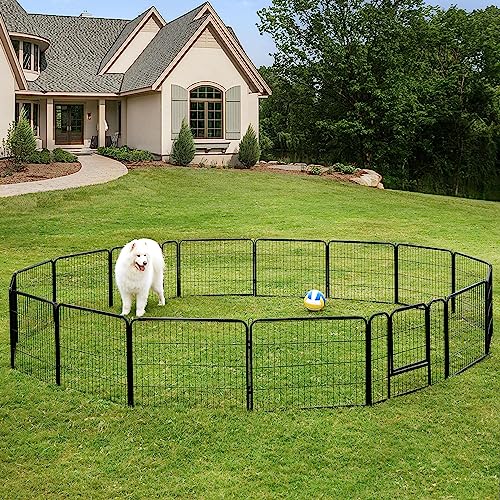 24-Inch 6 Panel Black Pet Playpen F8642