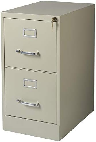 2 Drawer Metal Vertical File Cabinet in Black G887407