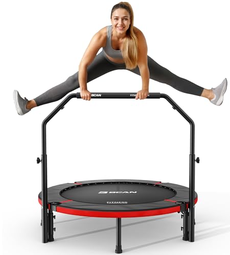 40"/48" Foldable Mini Trampoline with Adjustable Foam Handle B8805
