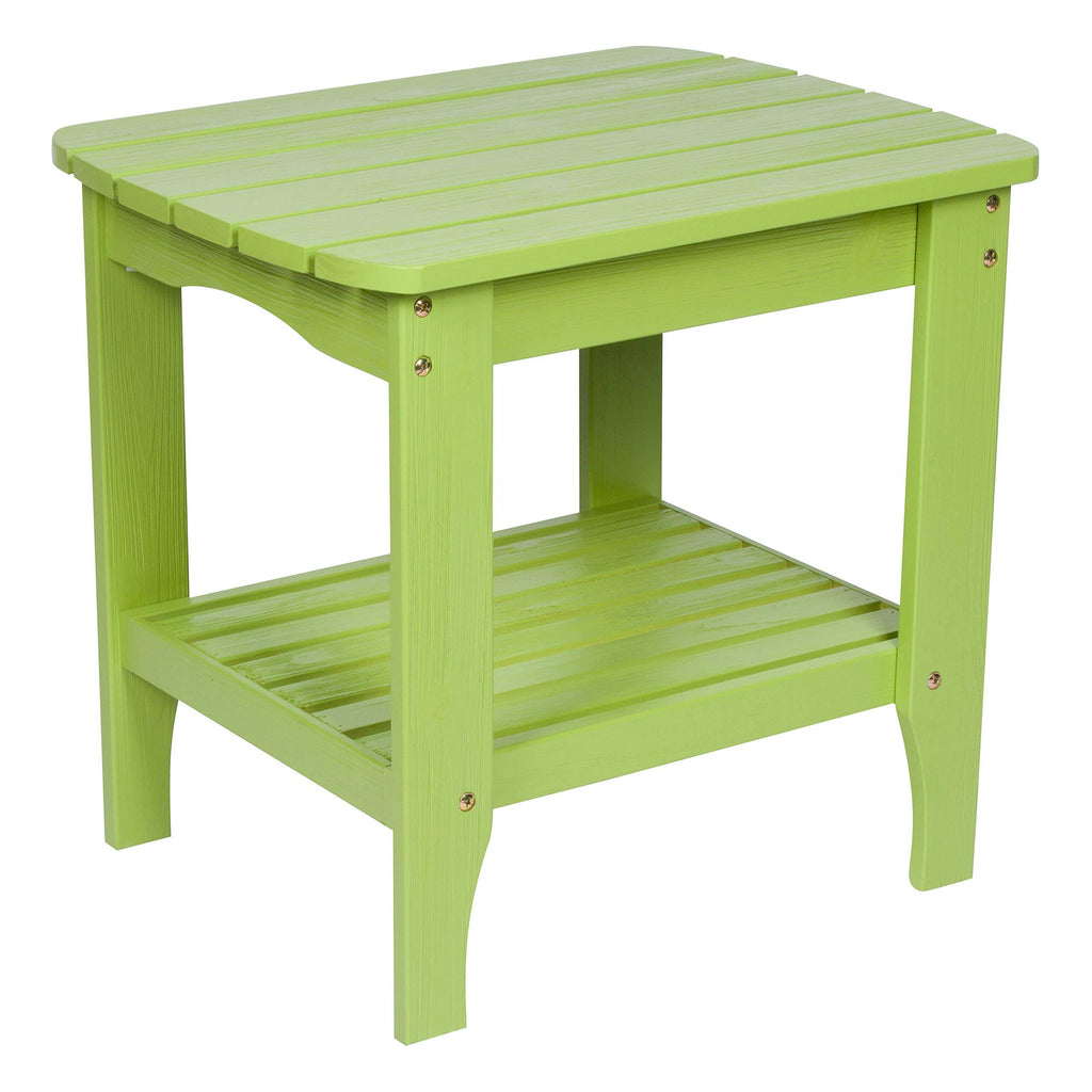 Lime Green Cedar Wood End Table H9589