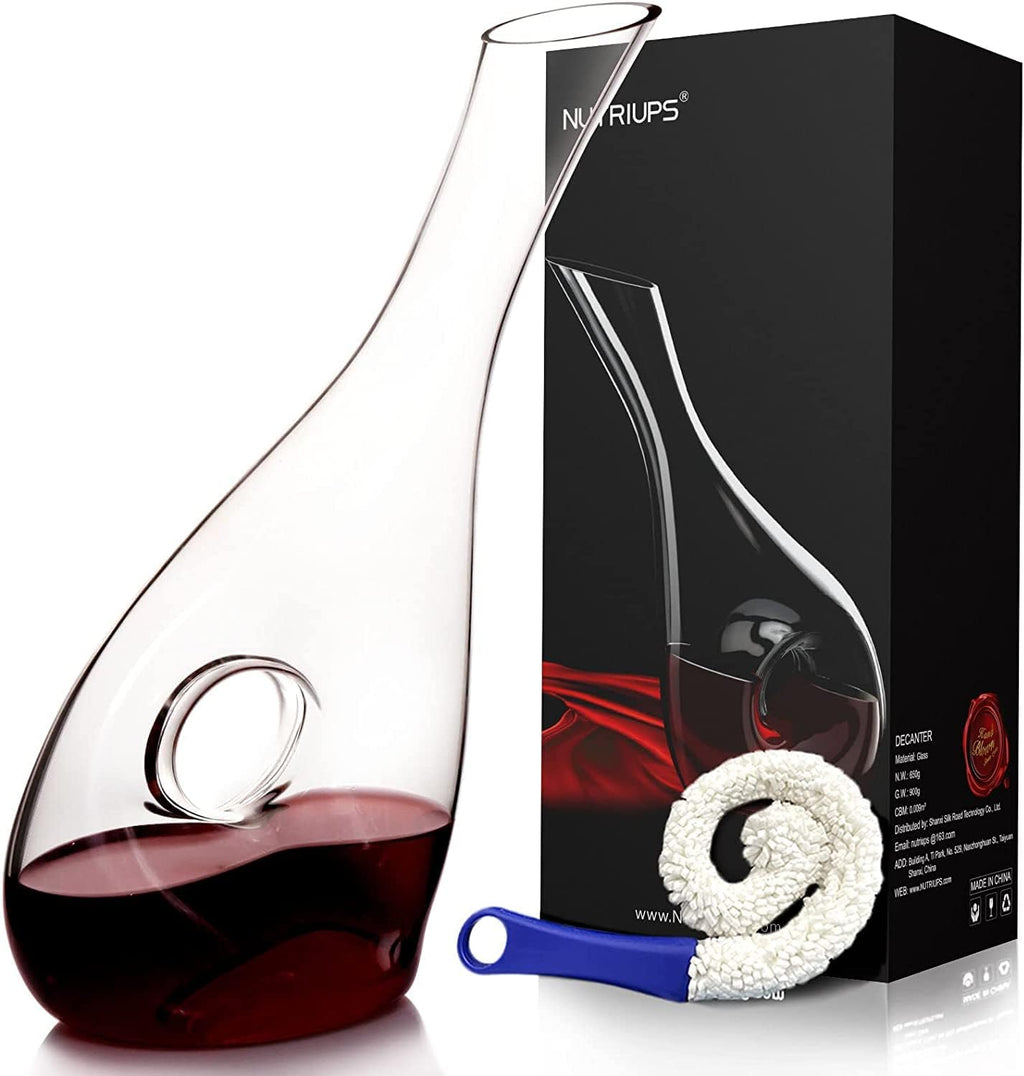 Wine Decanter with Stopper, Hand Blown, Pack of 2 X943001